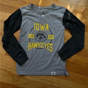 Kids size 6 Iowa Hawkeyes long sleeve tee